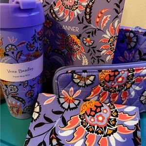 Vera Bradley Purple Floral Travel Collection